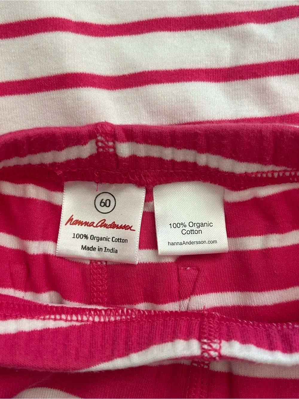 Hanna Andersson Hot Pink and White Striped One-Piece with Pants